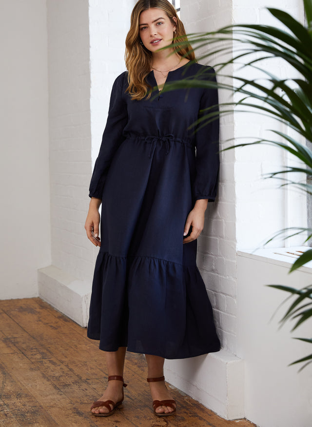 Maxine Hemp Drawstring Dress
