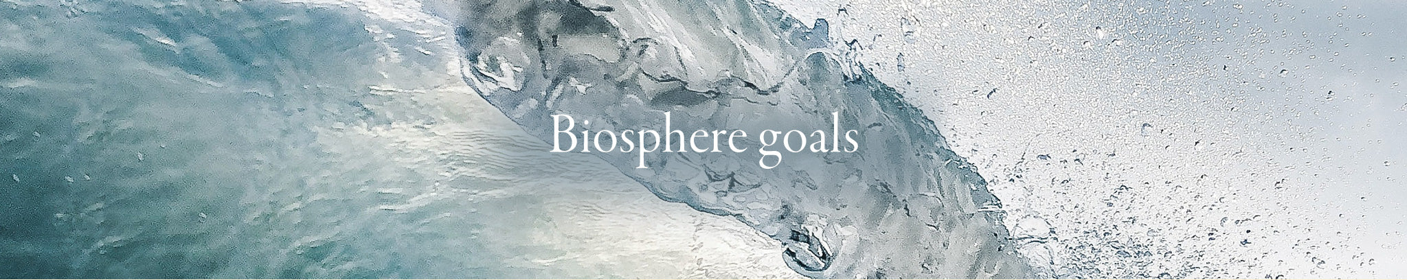 Biosphere goals