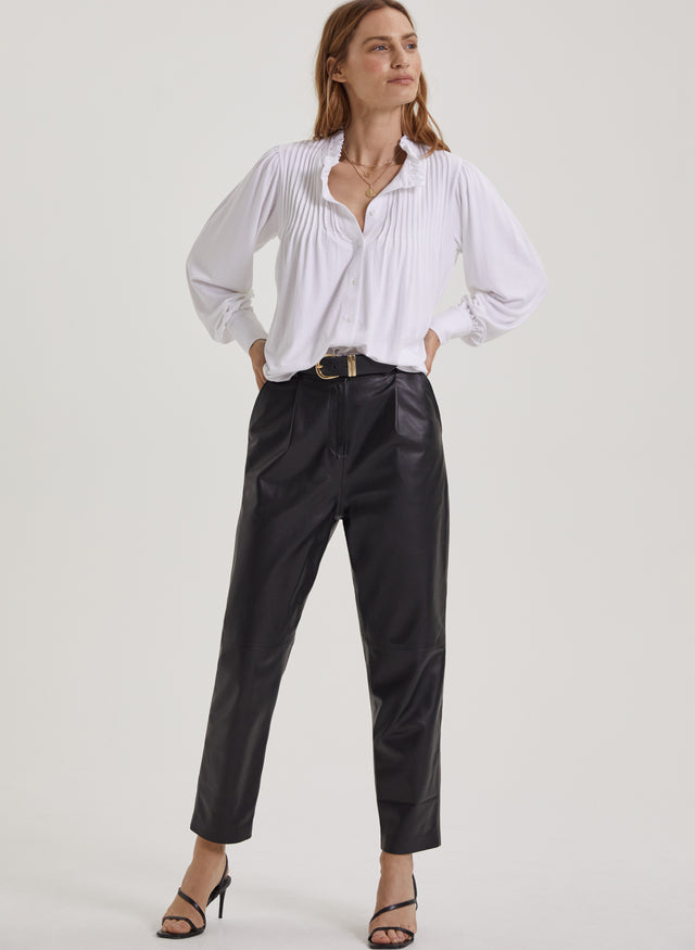 Faiza Leather Trousers