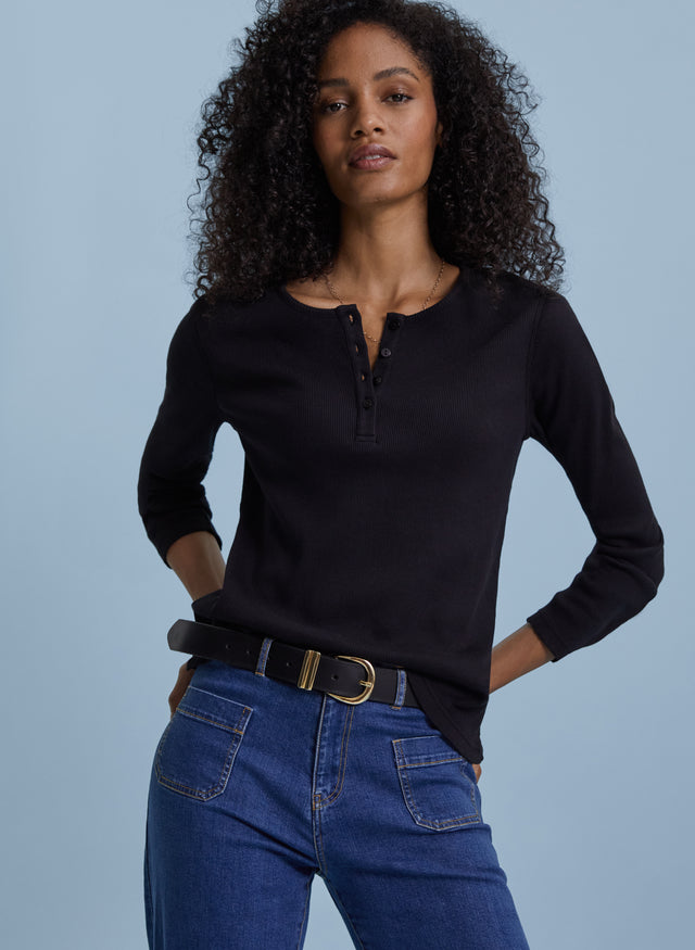 Baukjen Essentials Organic Cotton Henley Top